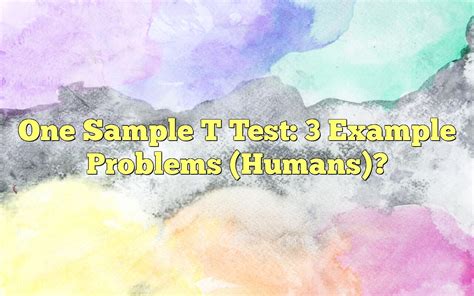 Example for One Sample T-Test 的图像结果
