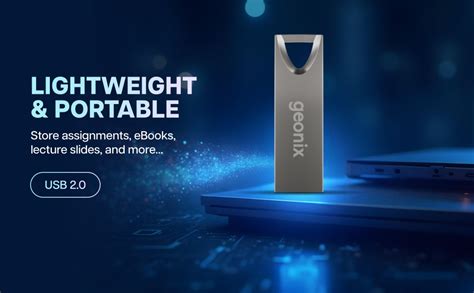 Geonix Pendrive I Silver I USB 2.0 I Keyring Design I Lightweight I ...