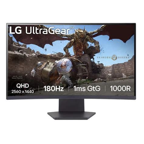 LG UltraGear 27GS60QC-B 27-inch QHD 180hz 1ms VA Panel Curved Gaming ...