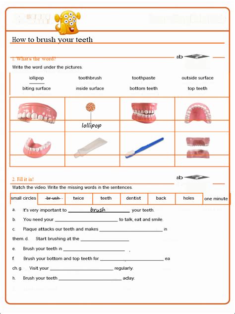 Worksheet Tooth Toothbrush Toothpaste 的图像结果