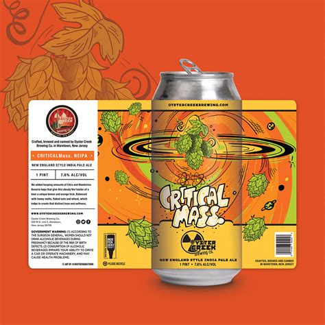 Oyster Creek Brewing | Critical Mass IPA Beer Label :: Behance