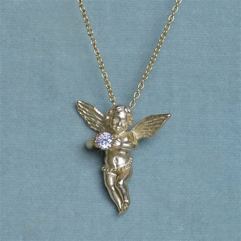 Angel Necklace, Guardian Angel Necklace on Sterling or Gold Vermeil ...