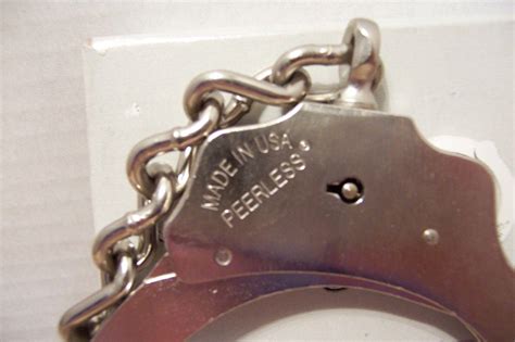 Peerless Handcuff Co. Mdl 503-Satin Nkl Pltd Chain Link-Leg Cuffs-Rare ...
