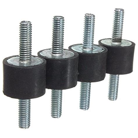 4pcs 20mm Dia x 15mm Long M6 Rubber Vibration Isolator Mounts Rubber ...