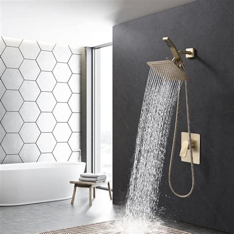 G-Promise All Metal Shower Faucet Set, Dual Square Shower Head India | Ubuy