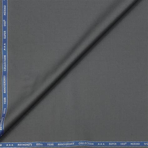 Trouser Fabric Raymond Super 140s Merino Wool Plain Colour Greenish Gr ...