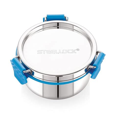 Buy STEELLOCK PRO Stainless Steel Container/Dabba/Lunch Box with Steel ...