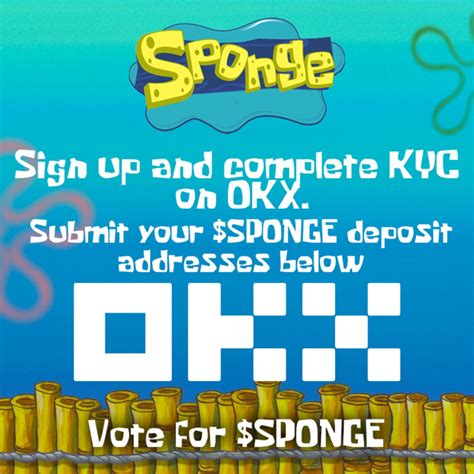 Le mème $SPONGE sera listé sur OKX s'il est voté comme favori par la ...