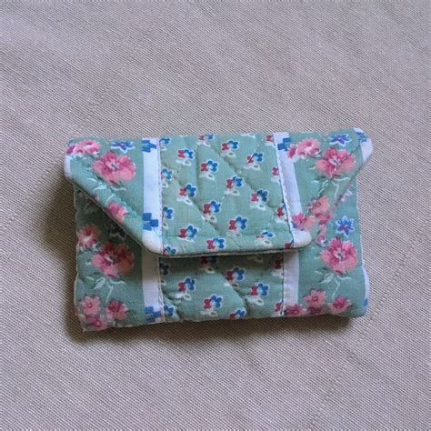 Vintage Vera Bradley Quilted Mini Wallet Credit Gift Card Holder Case ...