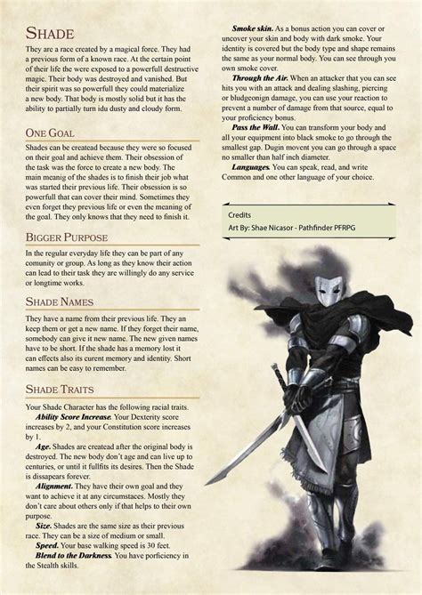 Pin by Mircea Marin on dnd homebrew | Dungeons and dragons races ...