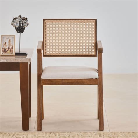 Buy Cane Connection Fabric Study Chair - Brown from Home Centre at just ...