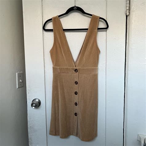 Topshop Women's Tan Dress | Depop