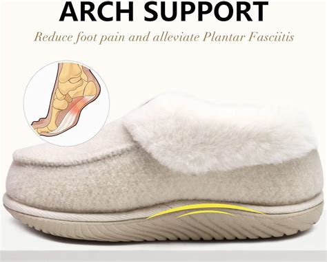 COFACE Women’s Arch Support Memory Foam House Slippers Ladies Warm ...