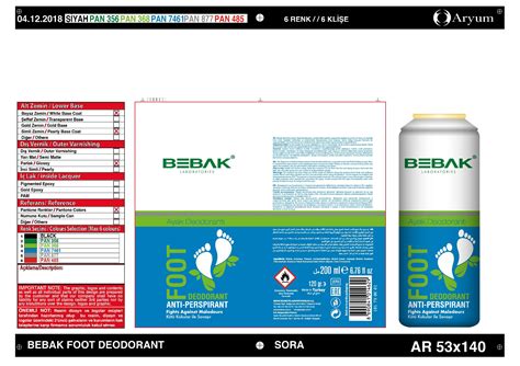 Bebak Foot Deodorant / Antiperspirant