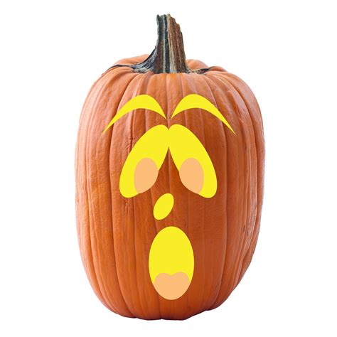 Pumpkin Scared Face Stencils Scary Face Pumpkin Stencils PNG
