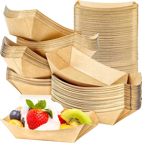 Amazon.com: MotBach 80 Pack 1/2Lb Paper Food Boat Trays Disposable ...