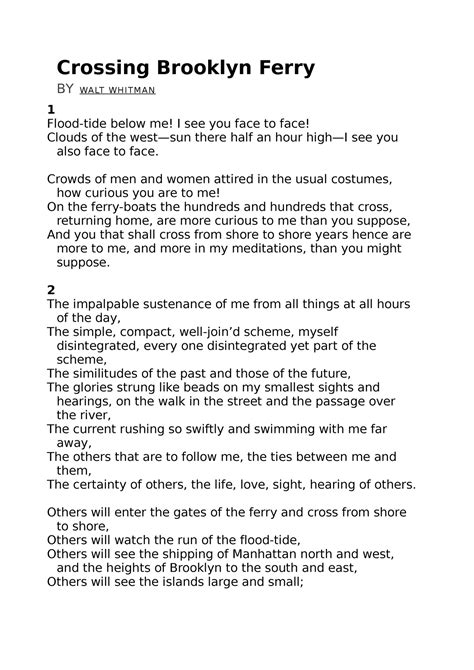 Crossing Brooklyn ferry - Crossing Brooklyn Ferry BY WA LT WH ITM AN 1 ...