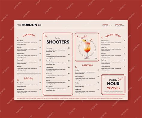 Hand drawn menu template design | Premium Vector