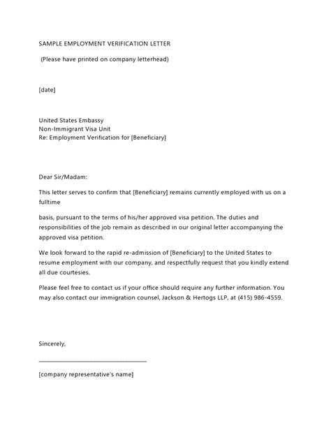 Letter Of Work Verification Template - Employee Onboarding Template