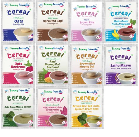 Stage1,2,3 Trial Packs- Certified Organic Porridge Mixes – 11 Packs, 5 ...