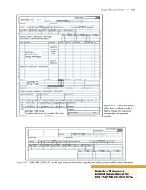 Fillable Online (UB-92) claim form. - Coursewareobjects.com ...