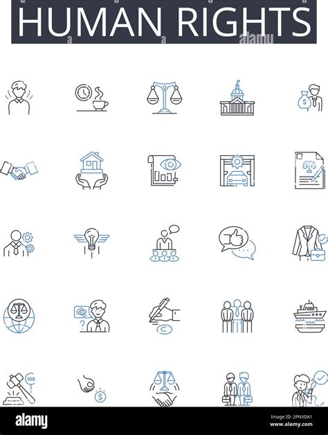 human rights line icons collection. Freedoms, Civil liberties, Equal ...