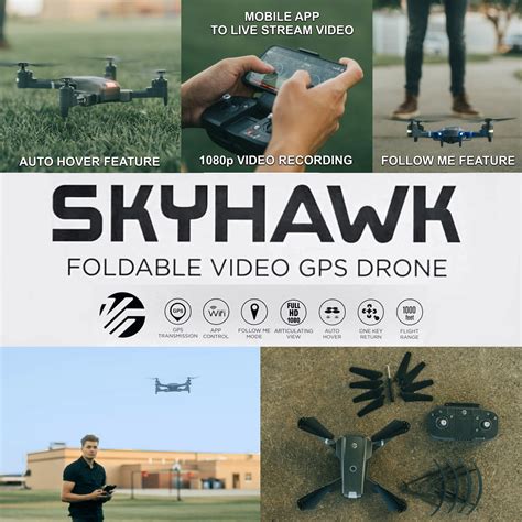 Vivitar VTI Skyhawk Drone, 1080P HD Video Camera, Foldable RC ...