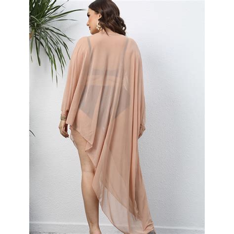 Buy Addery Beige Sheer Cover-Up Sarong Dress Online