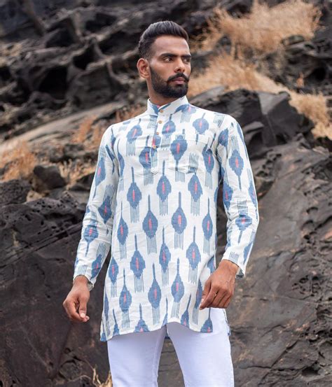 Men's Short Kurtas – Color Weave