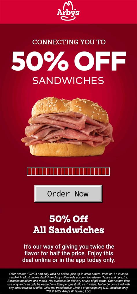 Arbys December 2024 Coupons and Promo Codes 🛒