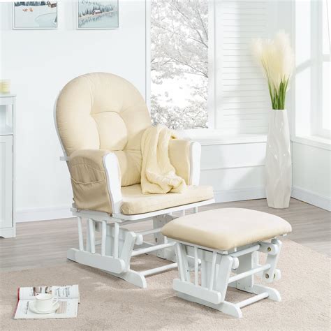 Naomi Home Brisbane Nursery Glider & Ottoman Set, Reclining Rocking ...