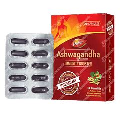 Dabur Ashwagandha Capsule 10 - Uses, Side Effects, Dosage, Price | Truemeds