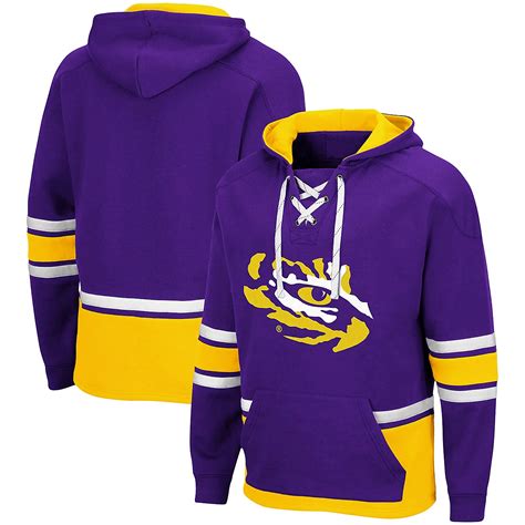 Colosseum LSU Tigers Lace Up 30 Pullover Hoodie | Academy