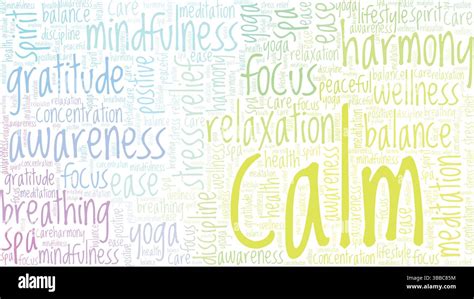 Calm Feeling word cloud conceptual design isolated on white background ...
