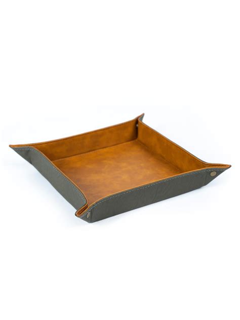 The Desk Organiser Tray: Green & Brown – TANN TRIM