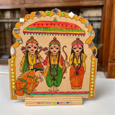 DIY Colouring Wooden Ram Darbar Activity Box – Little Canvas