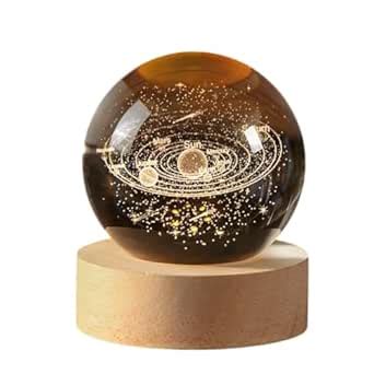 Buy Universe Solar System Crystal Ball Night Light | 3D Glass Ball LED ...