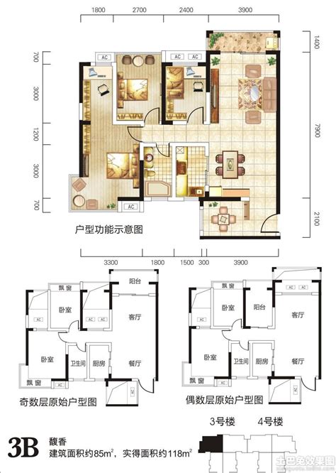 120平方米房户型图,120平米房子户型图(第2页)_大山谷图库