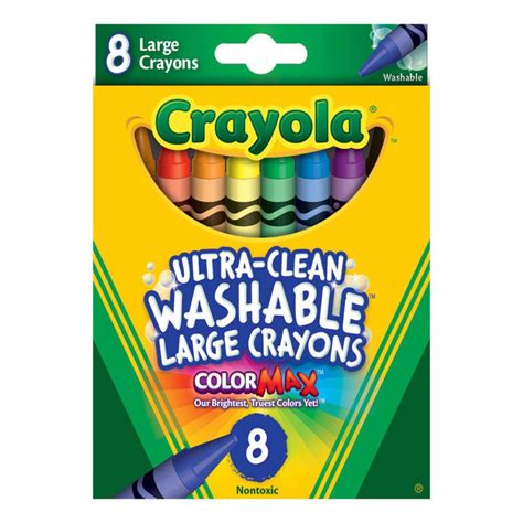 Crayola Large Washable Crayons, 8 Count — Toycra