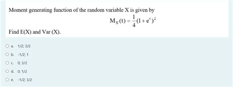 Image result for Moment Generating Function of Random Variable