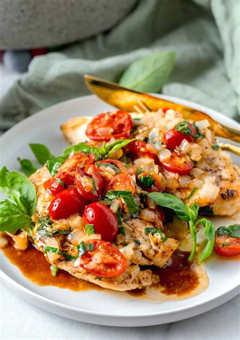 One Pan Garlic Tomato Basil Chicken | Table for Two® by Julie Chiou
