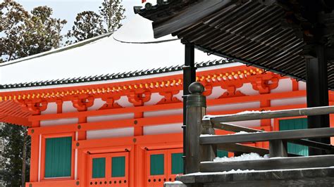 Download wallpaper 2048x1152 pagoda, building, architecture, snow ...