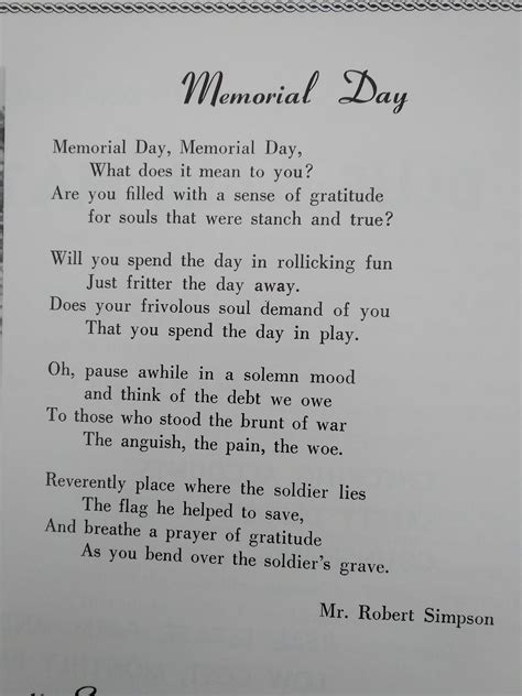 Memorial Day Poem