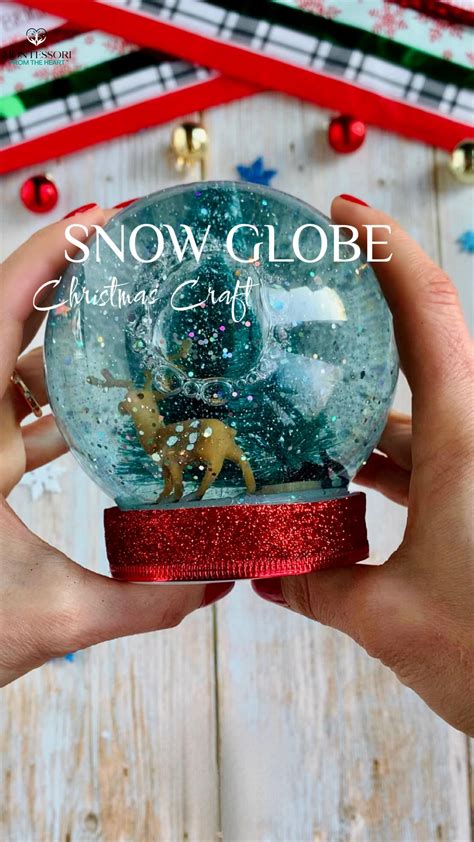 DIY snow globe Christmas frame. Gift idea. | Christmas snow globes diy ...