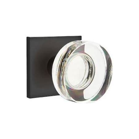 Emtek 5210MDCUS19 Modern Disc Privacy Door Knob Set with Square Rose ...