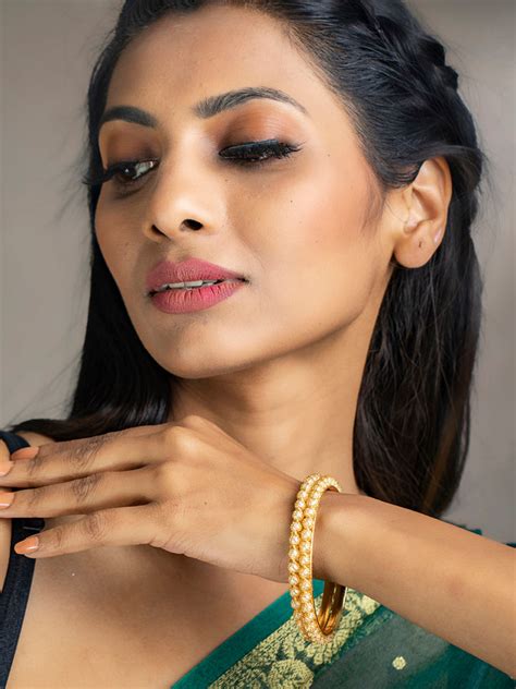 Gold Plated and Studded Bangles Collection for Women, Girls | Priyaasi