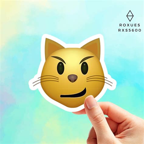 Smirk Cat Emoji Sticker Emoji Faces Cool Stickers Whatsapp - Etsy