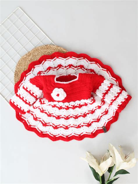 Winter crochet frocks | Woollen crochet frocks for baby girls online