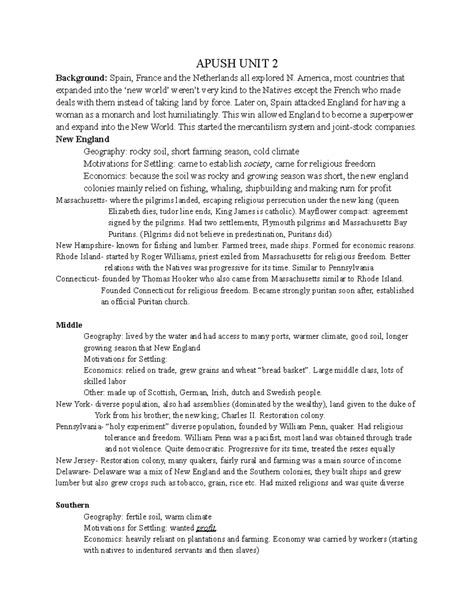Apush unit 2 - Study guide for unit 2 - APUSH UNIT 2 Background: Spain ...