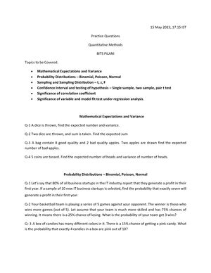 QM Examples - Example 1: Find the Variance and Standard Deviation of ...